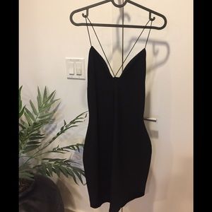 Boohoo bodycon dress black sz 8